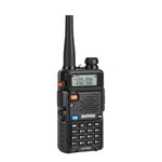 Load image into Gallery viewer, DesertX Baofeng UV-5R black dual band handheld radio with LCD screen and keypad. Ideal for long-range communication.