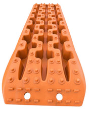DesertX orange reinforced nylon recovery board with 10-ton capacity and aggressive teeth for sand traction.