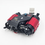 Load image into Gallery viewer, DesertX Twin Air Compressor, 12V, aluminum construction, blue and black with red accents, for off-road use.